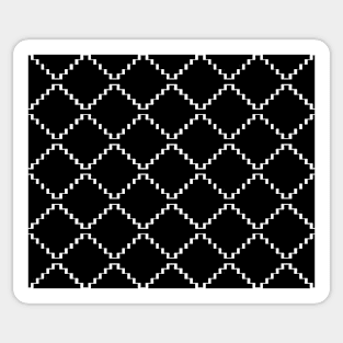 Abstract geometric pattern - black and white. Sticker